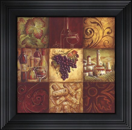 Framed Tuscan Wine II - mini Print