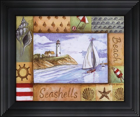 Framed Summer Beach II Print