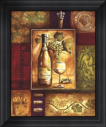 Framed Valley Wine I Print