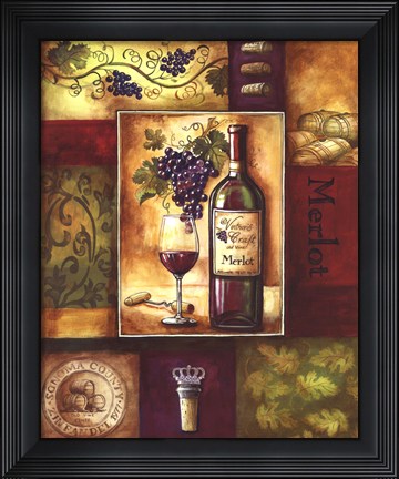 Framed Valley Wine II Print