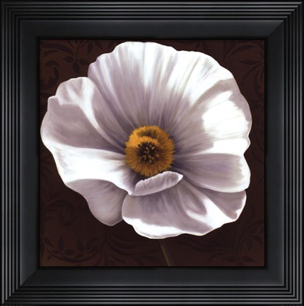 Framed White Poppies I - mini Print
