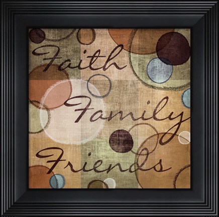 Framed Faith Family Friends Print