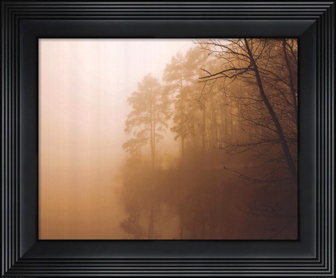 Framed Fog on Shelly Lake I Print