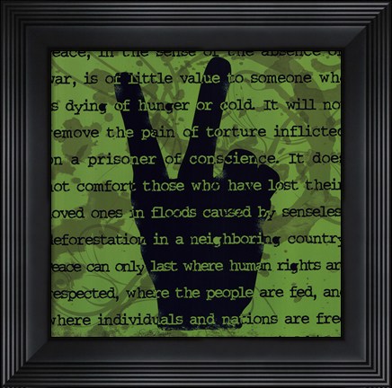 Framed Peace Sign II Print