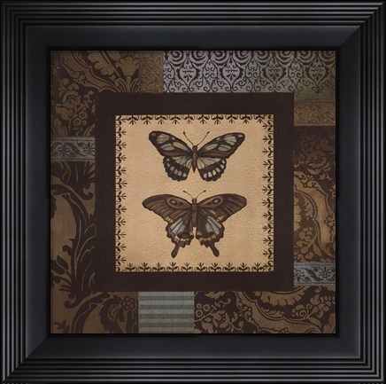Framed Butterfly Garden I Print