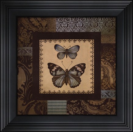 Framed Butterfly Garden II Print