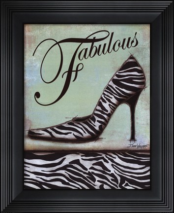 Framed Zebra Shoe Print