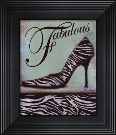 Framed Zebra Shoe - mini Print