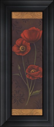 Framed Red Poppy Panel I - mini Print