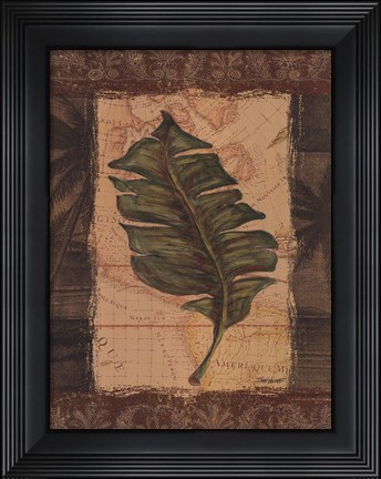 Framed Tropical Leaf I Print