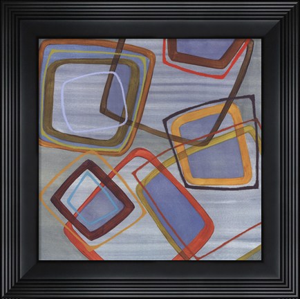 Framed River Run II - mini Print