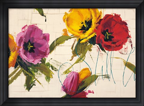 Framed Still Life with Tulips Print