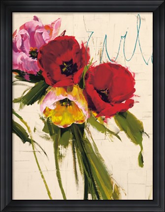 Framed Bouquet of Tulips II Print