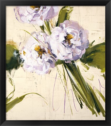 Framed White Flowers Print