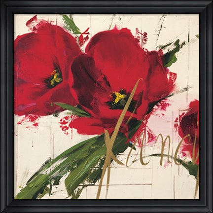Framed Fancy Tulips Print