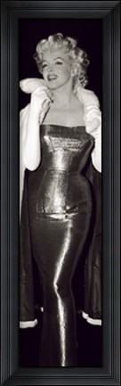Framed Marilyn Monroe in Long Fitted Evening Gown (detail) Print