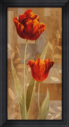 Framed Red Impression II Print