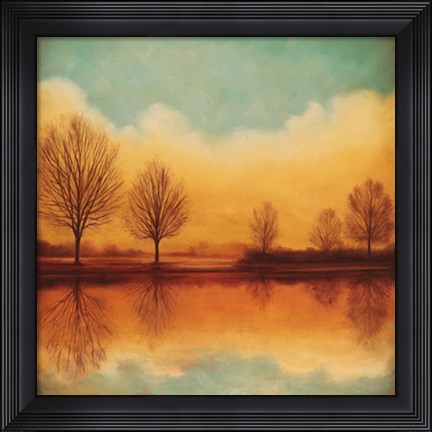 Framed Reflections of Autumn I Print
