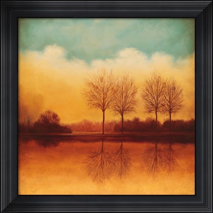 Framed Reflections of Autumn II Print