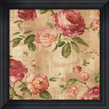 Framed Rose Garden I Print
