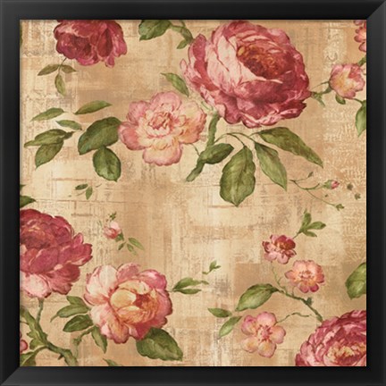 Framed Rose Garden I Print