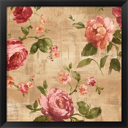 Framed Rose Garden II Print