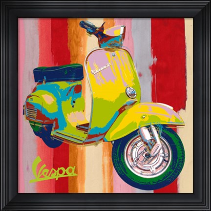 Framed Pop Vespa I Print