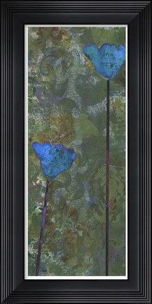 Framed Teal Poppies IV Print