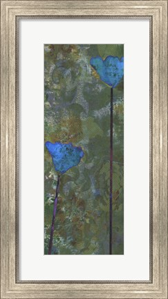 Framed Teal Poppies IV Print