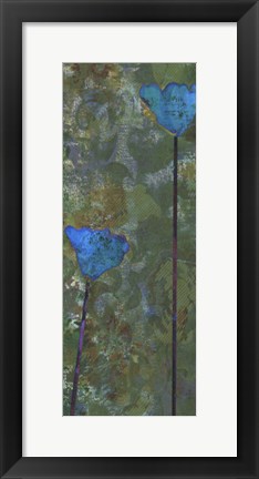Framed Teal Poppies IV Print
