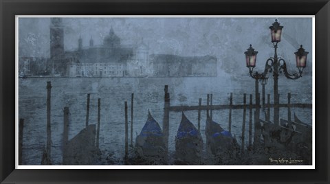 Framed Blue Canal I Print