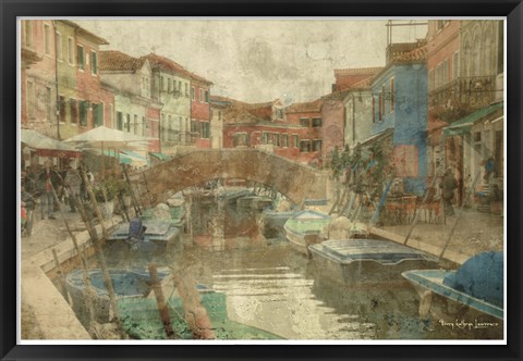 Framed Burano Canal I Print