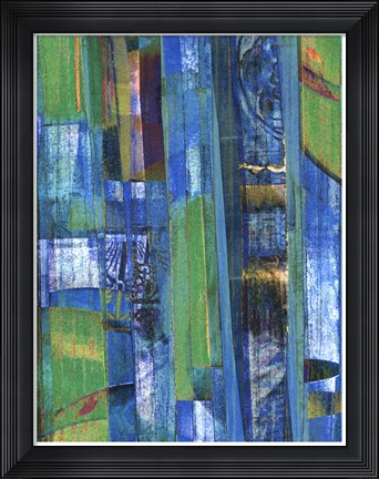 Framed Blue on Blue I Print