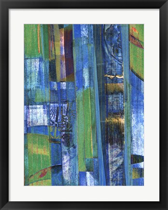 Framed Blue on Blue I Print