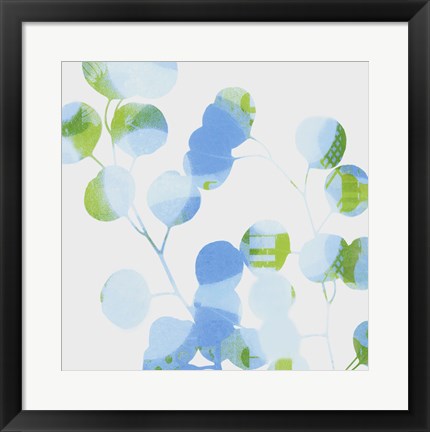 Framed Blue Plums I Print