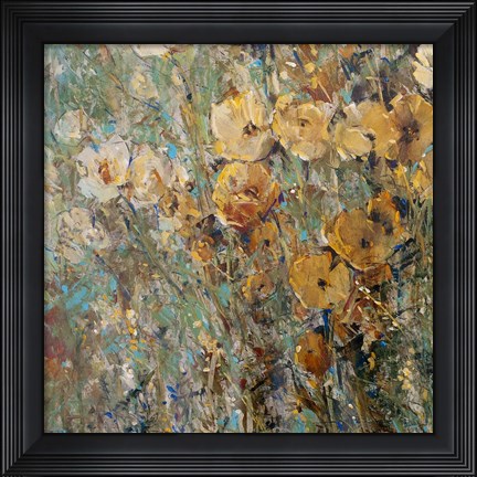 Framed Amber Poppy Field I Print