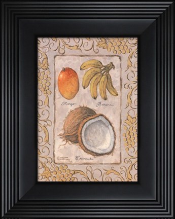 Framed Tropical Fruit I Print