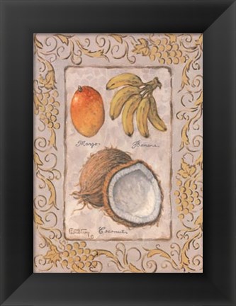 Framed Tropical Fruit I Print