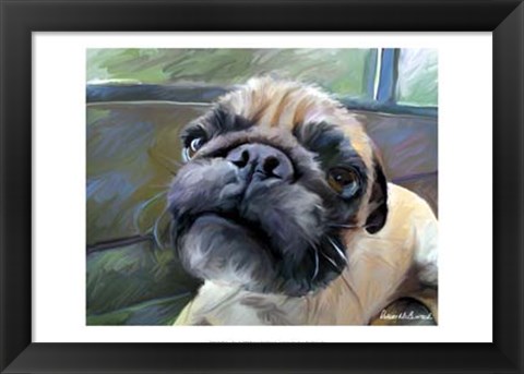 Framed Walrus Pug Print