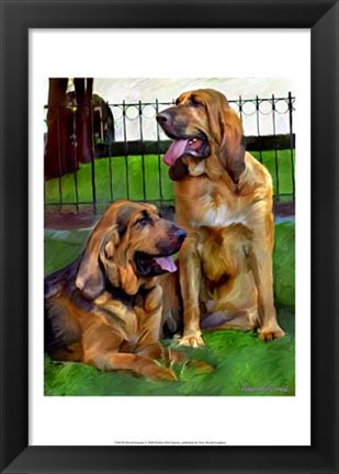 Framed Bloodhounds Print