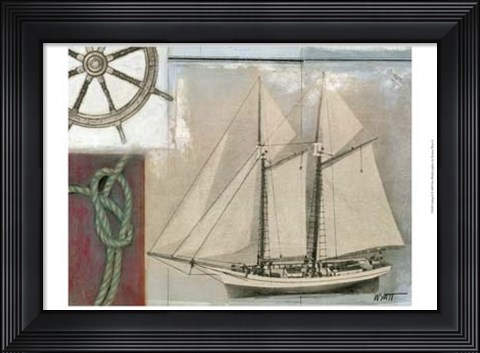 Framed Sailing II Print