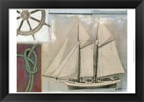 Framed Sailing II Print