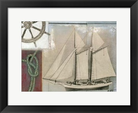 Framed Sailing II Print