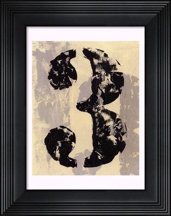 Framed Vintage Numbers III Print