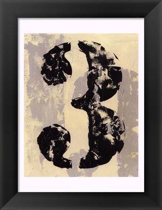 Framed Vintage Numbers III Print