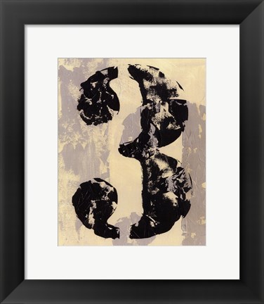 Framed Vintage Numbers III Print