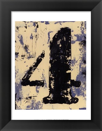 Framed Vintage Numbers IV Print