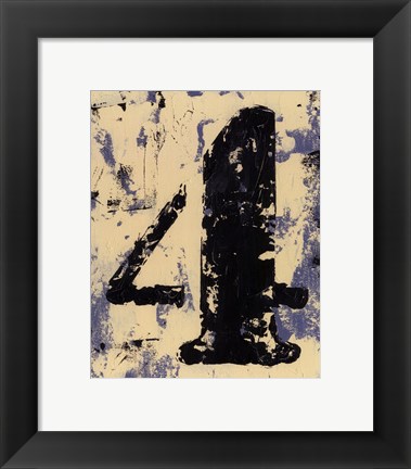 Framed Vintage Numbers IV Print