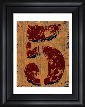 Framed Vintage Numbers V Print
