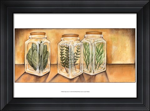 Framed Spice Jars I Print